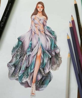 服裝設(shè)計(jì) | 馬克筆時裝手繪插畫